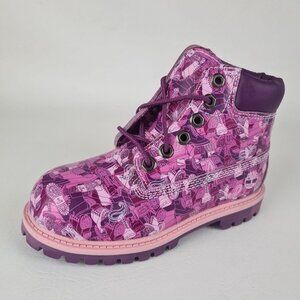 Timberland 6 IN Classic Little Girls Boots Pink Outdoors Leather SZ 11
